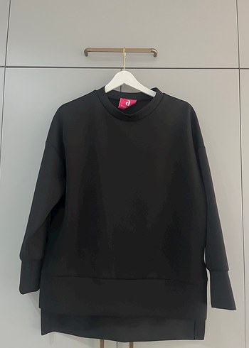 Diğer Siyah Oversize Kadın Sweatshirt