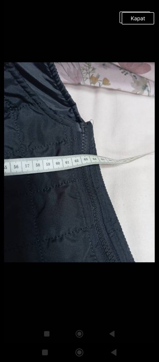 Fermuarlı Siyah Midi Kadın Yelek - Görsel 5