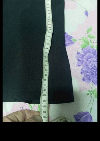 Siyah Uzun Drapeli Kadın Elbise - Görsel 3