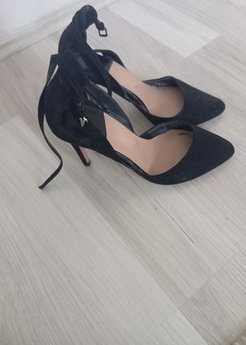 Diğer Kemer Detaylı Siyah stiletto