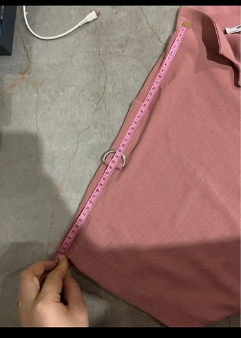 Pudra Renkli Düğmeli Uzun Elbise - Görsel 6