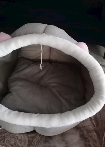 Bej Pastel Kedi Tırmalama Direği evi mama kabı - Görsel 5