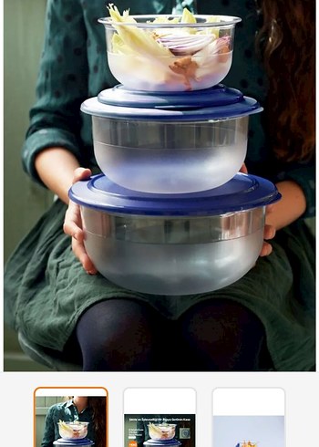 Tupperware kristalin 6 lt mavi kapak