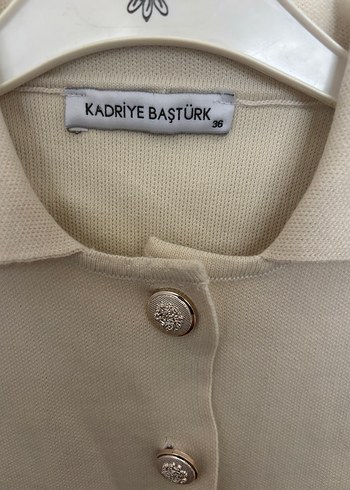 Diğer Bej Mini Düğmeli Kadın Hırka