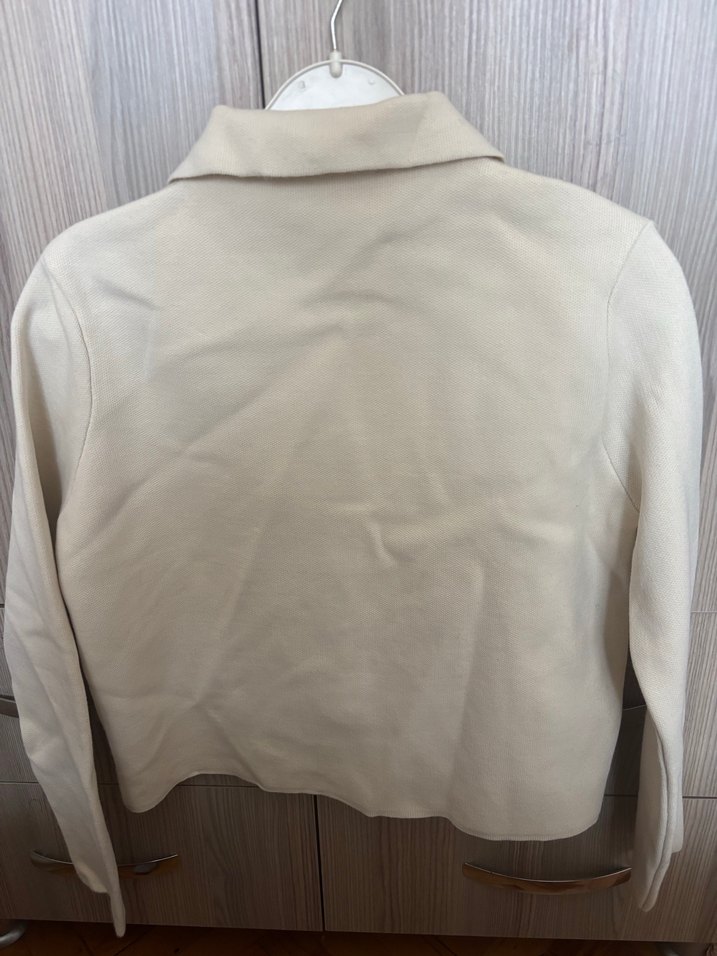 Bej Mini Düğmeli Kadın Hırka - Görsel 2