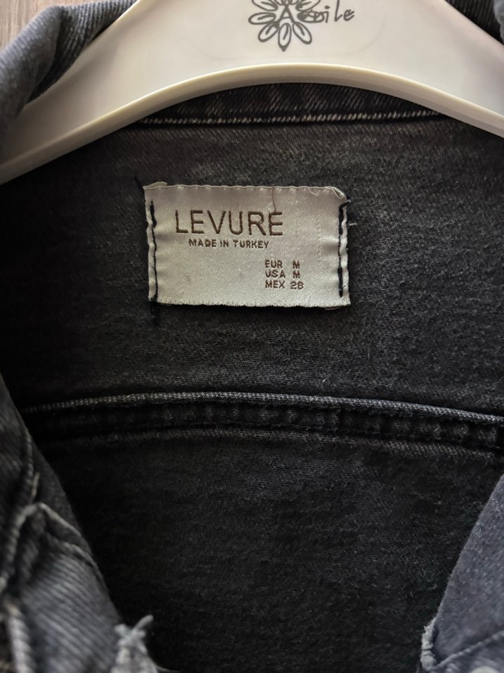 Gri Düğmeli Kadın Denim Ceket - Görsel 3