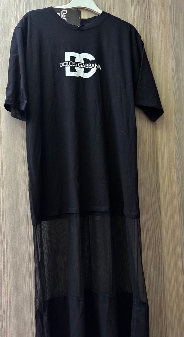 Drapeli Siyah Uzun elbise - Görsel 3