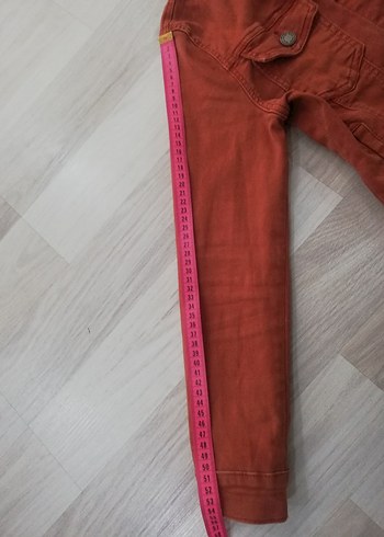 Turuncu Denim Ceket - Görsel 4