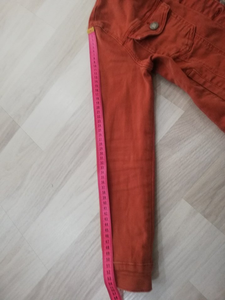 Turuncu Denim Ceket - Görsel 5