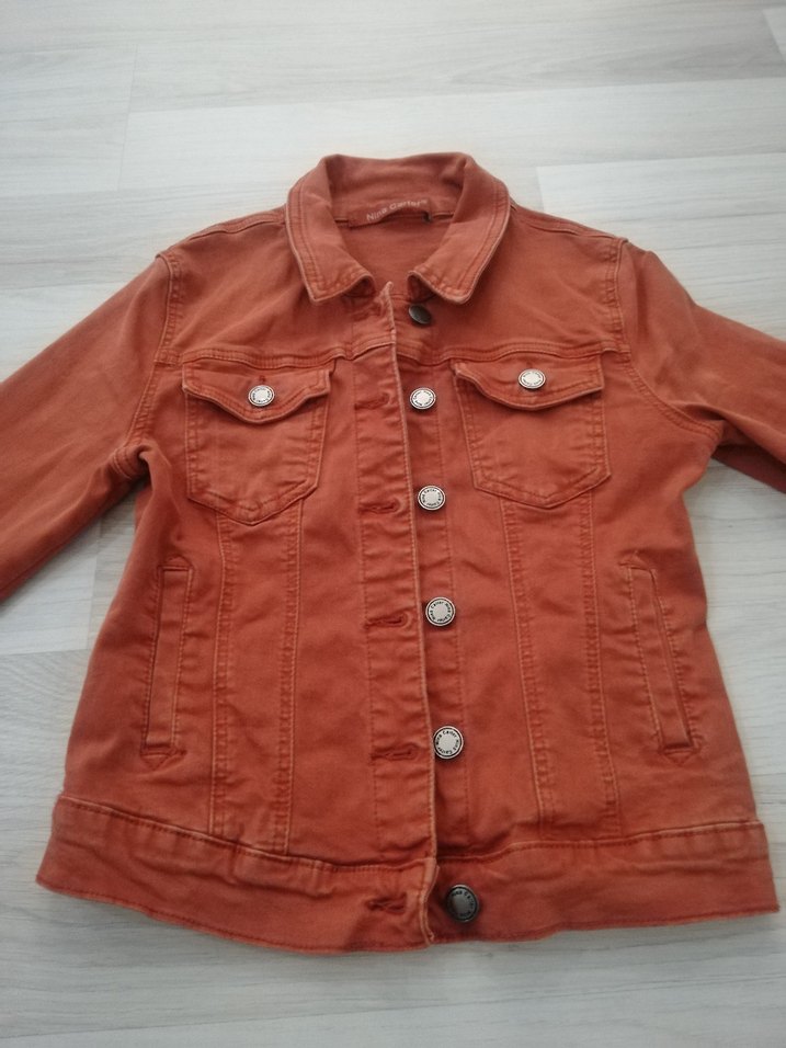 Turuncu Denim Ceket - Görsel 2