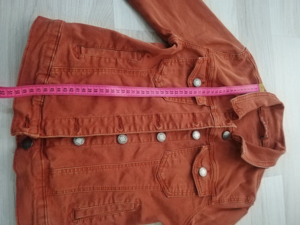 Turuncu Denim Ceket - Görsel 3