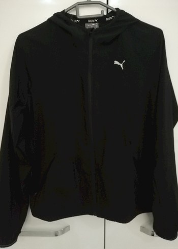 Puma Run Siyah Kadın Kapüşonlu Ceket Yağmurluk - Görsel 2