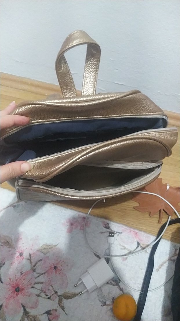 Kahverengi Deri Kadın Sırt Çantası - Görsel 4