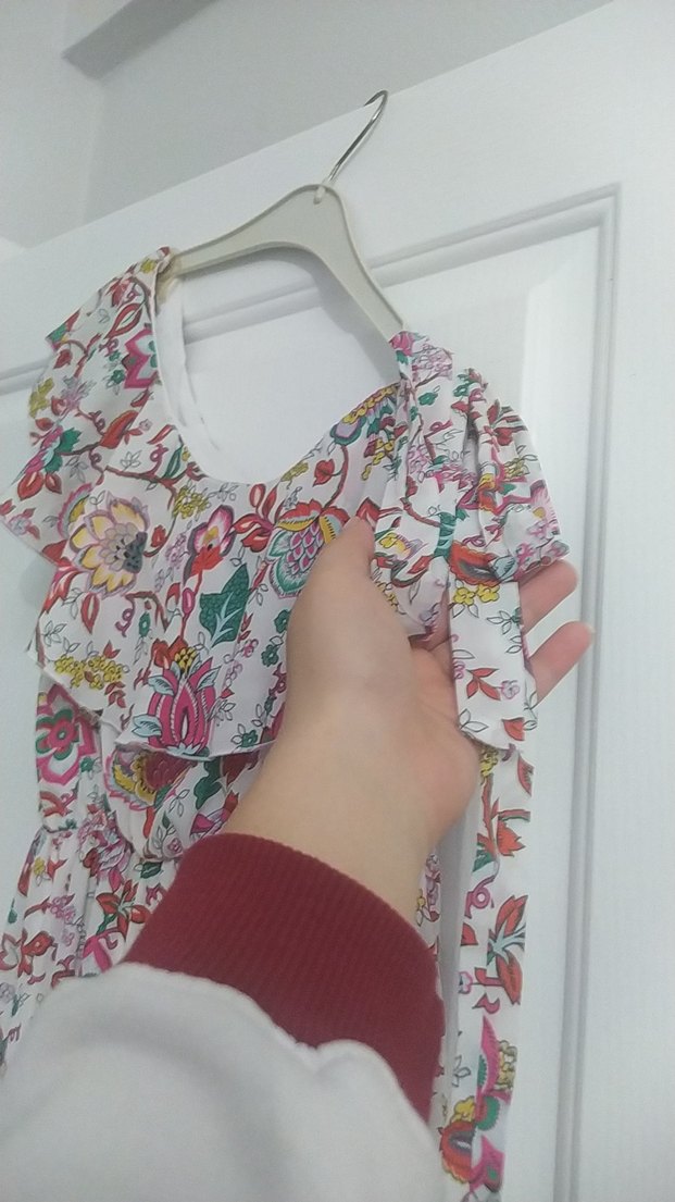 Çiçek Desenli Bohem Uzun Elbise - Görsel 3