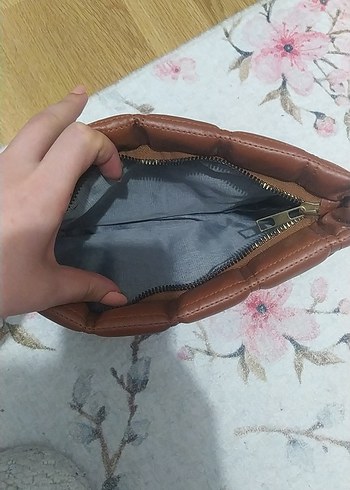 Zincir Detaylı Kahverengi Deri Kadın Çanta - Görsel 2