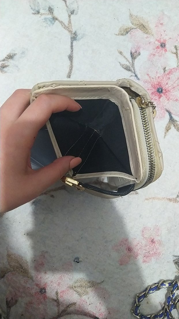 Bej Deri Bohem Kadın Cüzdanı Püsküllü - Görsel 3