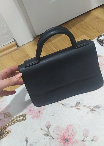 Klasik Siyah Deri Kadın Çanta - Görsel 3