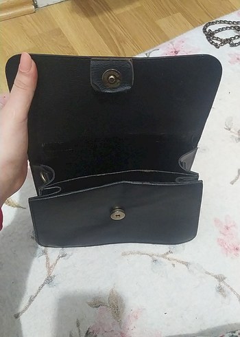Klasik Siyah Deri Kadın Çanta - Görsel 5
