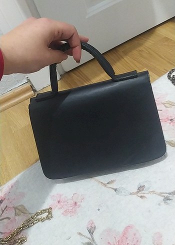 Klasik Siyah Deri Kadın Çanta - Görsel 4