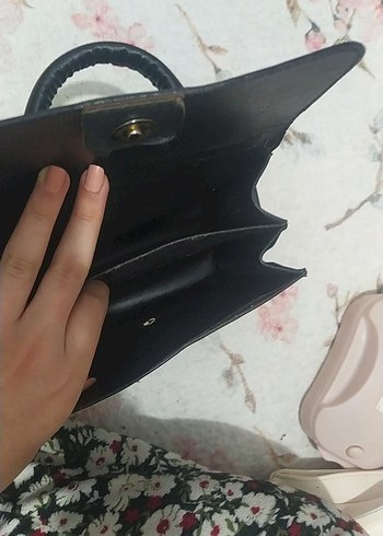 Klasik Siyah Deri Kadın Çanta - Görsel 7