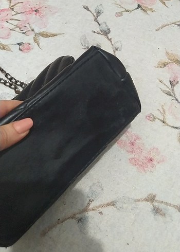 Zincir Detaylı Siyah Deri Kadın Çanta - Görsel 3