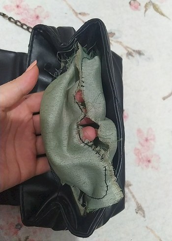 Zincir Detaylı Siyah Deri Kadın Çanta - Görsel 6