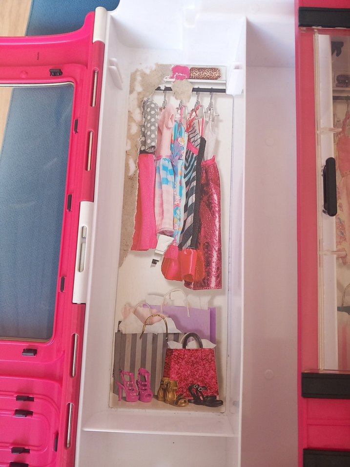 Pembe Barbie Temalı Çocuk Gardırop - Görsel 3
