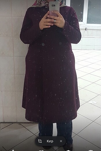 Kaşe kaban astarsız mürdüm renk