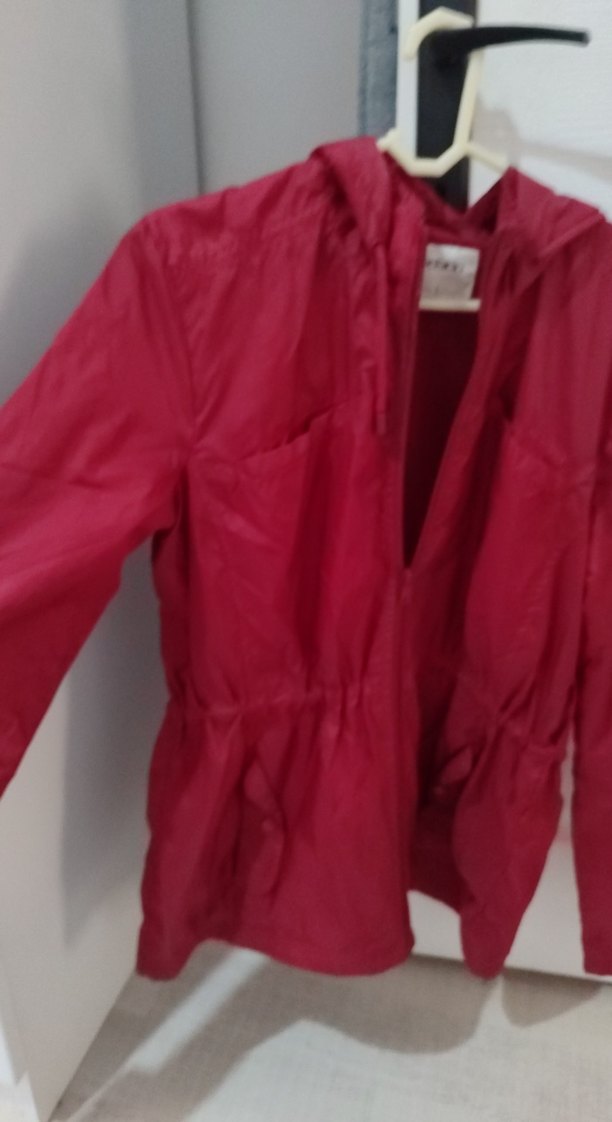Kırmızı Fermuarlı Kadın Ceket - Görsel 3