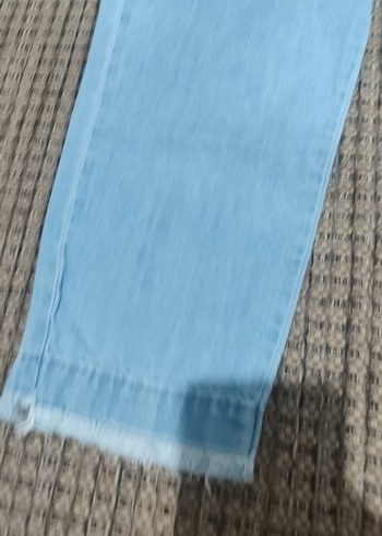 Kızlar için gevşek kesim pastel mavi kot pantolon - Görsel 2