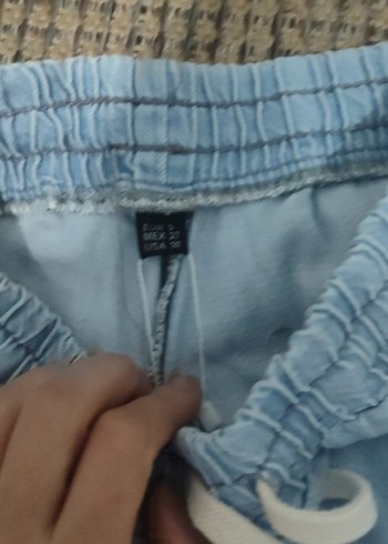 Kızlar için gevşek kesim pastel mavi kot pantolon - Görsel 3