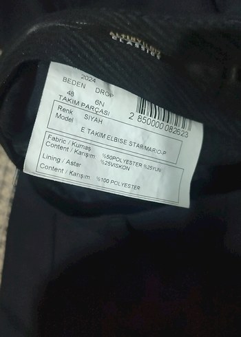 Düğmeli Siyah Erkek Takım Elbise - Görsel 3