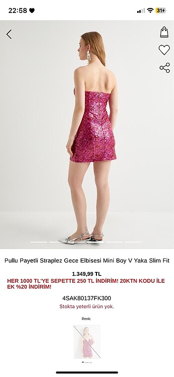 Koton KOTON PAYETLİ ELBİSE