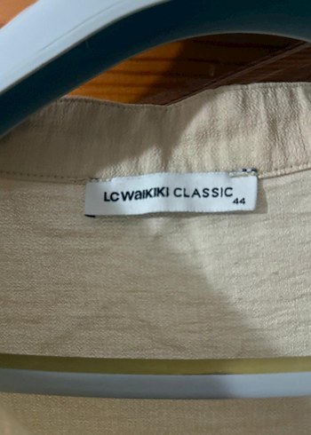 LC Waikiki Bej Midi Keten Kadın Gömlek