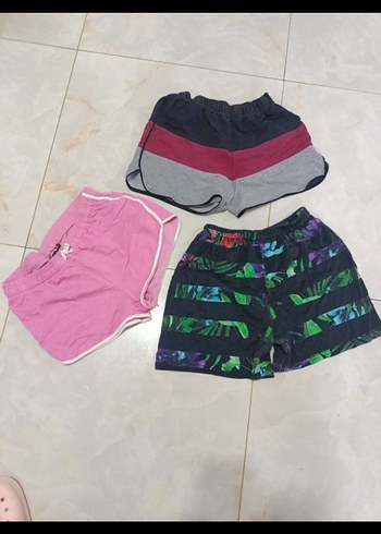 Renkli Bağcıklı ve Lastikli Kadin Şortları - Görsel 2