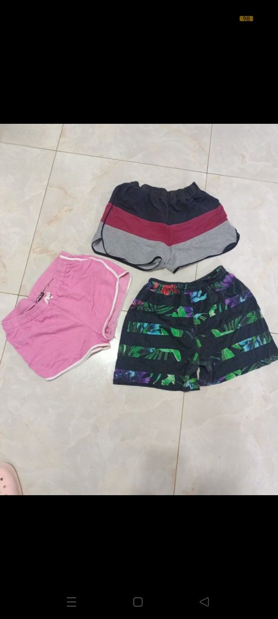 Renkli Bağcıklı ve Lastikli Kadin Şortları - Görsel 2