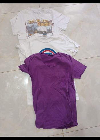 Mor Renkli Baskılı Erkek Tişörtü - Görsel 2