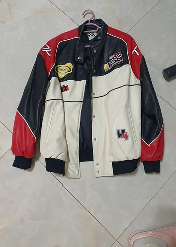 Düğmeli Kadın Deri Ceket, Spor Tarzı - Görsel 5