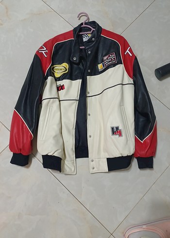 Düğmeli Kadın Deri Ceket, Spor Tarzı - Görsel 4