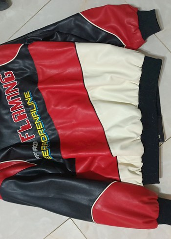 Düğmeli Kadın Deri Ceket, Spor Tarzı - Görsel 2