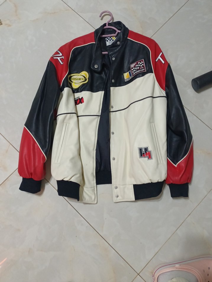 Düğmeli Kadın Deri Ceket, Spor Tarzı - Görsel 5