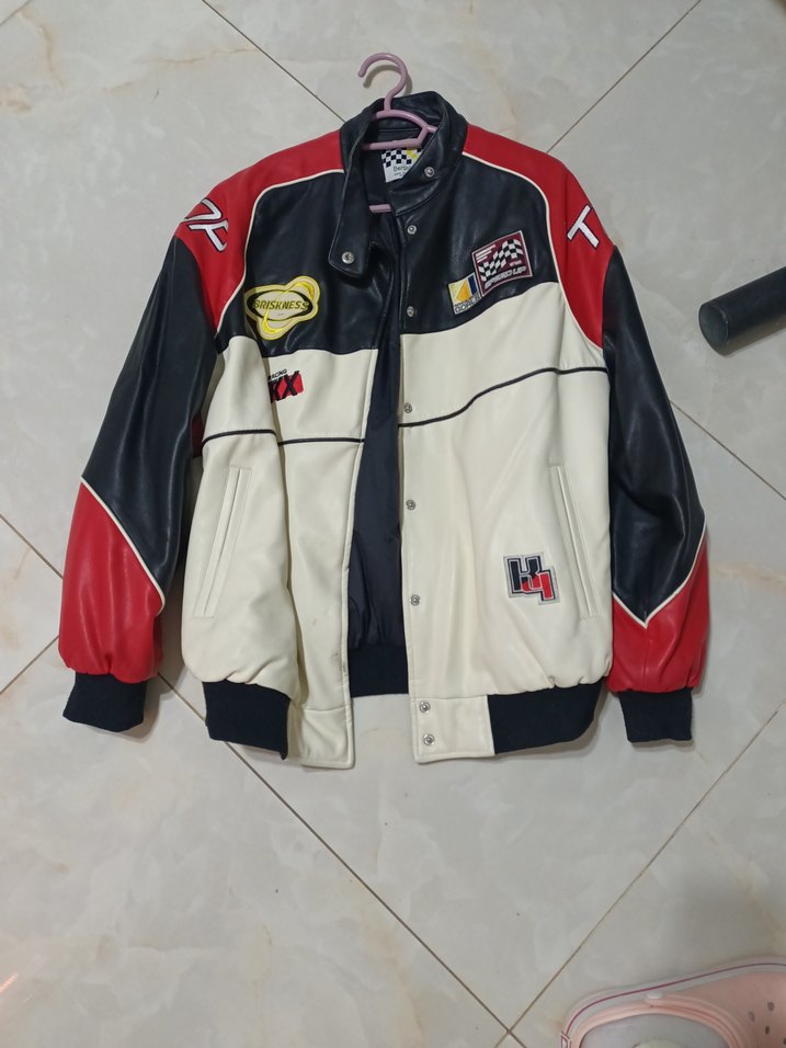 Düğmeli Kadın Deri Ceket, Spor Tarzı - Görsel 4