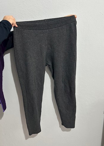 Gri Eşofman Altı kalın tayt - Görsel 2