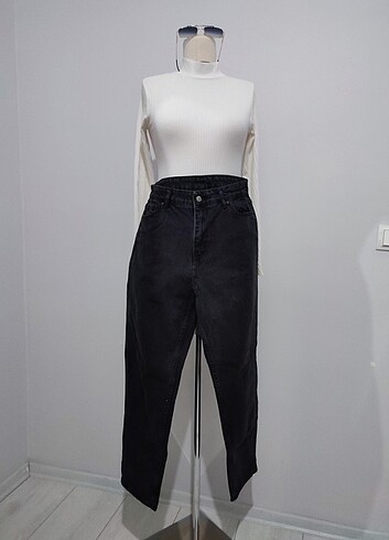 Siyah Mom Jean 