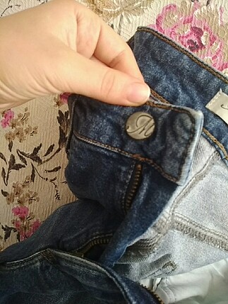 l Beden lacivert Renk Orijinal Mavi Mom Jeans