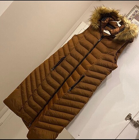 l Beden camel Renk Şişme yelek