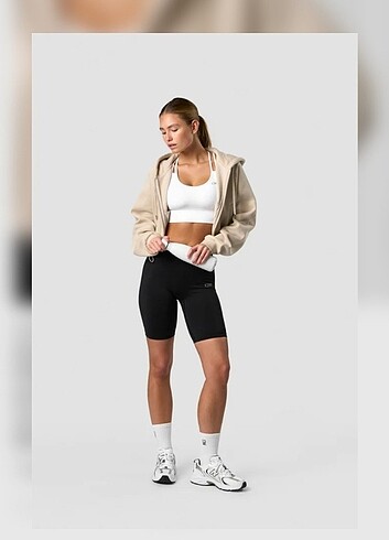 m Beden İHRACAT FAZLASI 3 İPLİK CROP FERMUARLI SWEAT