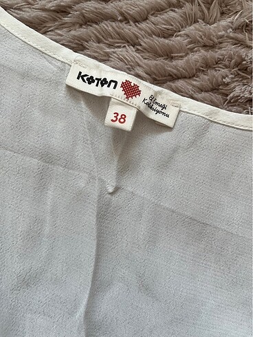 38 Beden beyaz Renk Koton bluz
