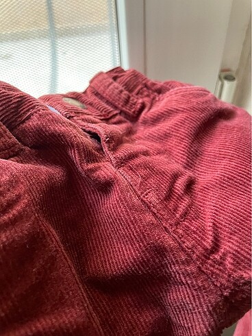 6 Ay Beden bordo Renk Zara Bebek Kadife Pantolln