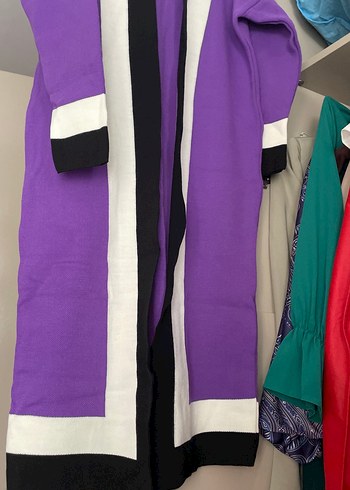 Mor Uzun Kollu Kadın hırka - Görsel 5